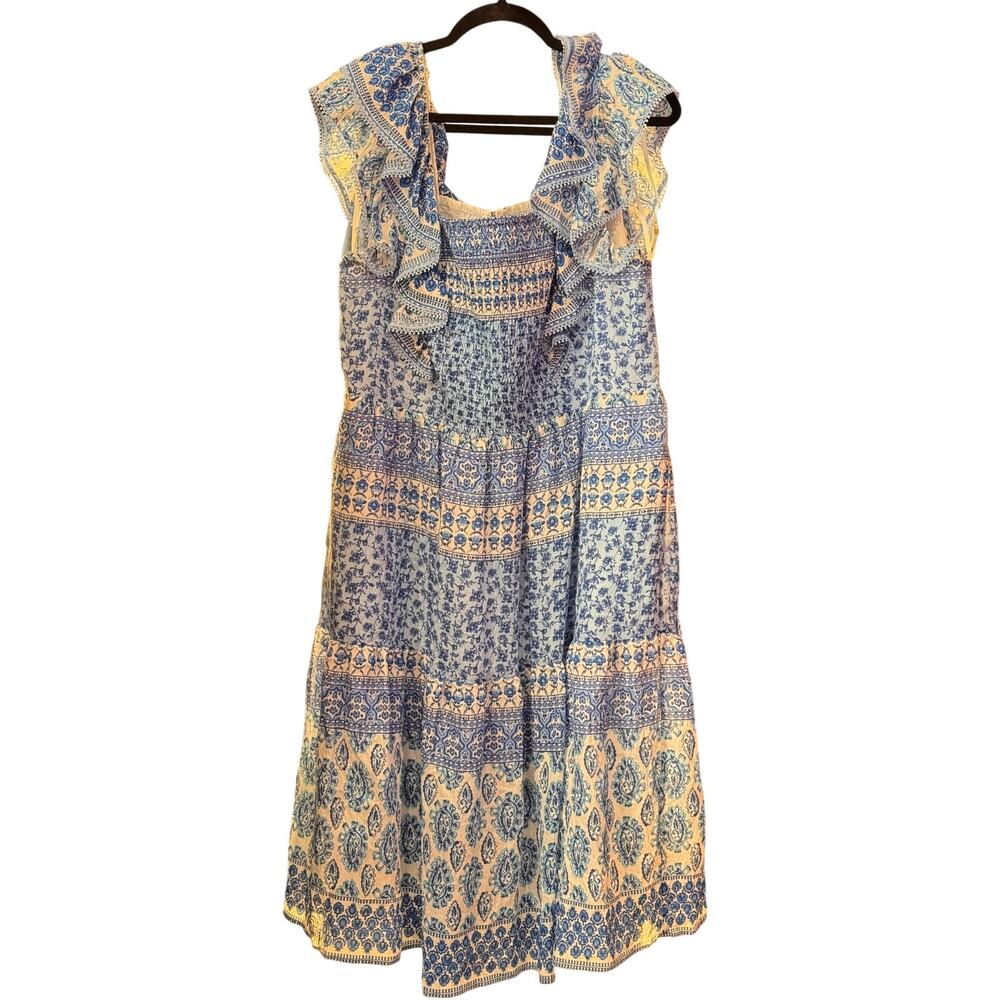 $178 Eliza J Floral Print Tiered Dress 16W / Plus 1X NWT - Picture 9 of 12